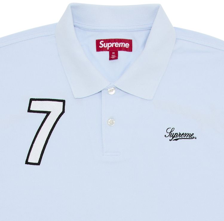 Supreme Cursive Polo Light Blue