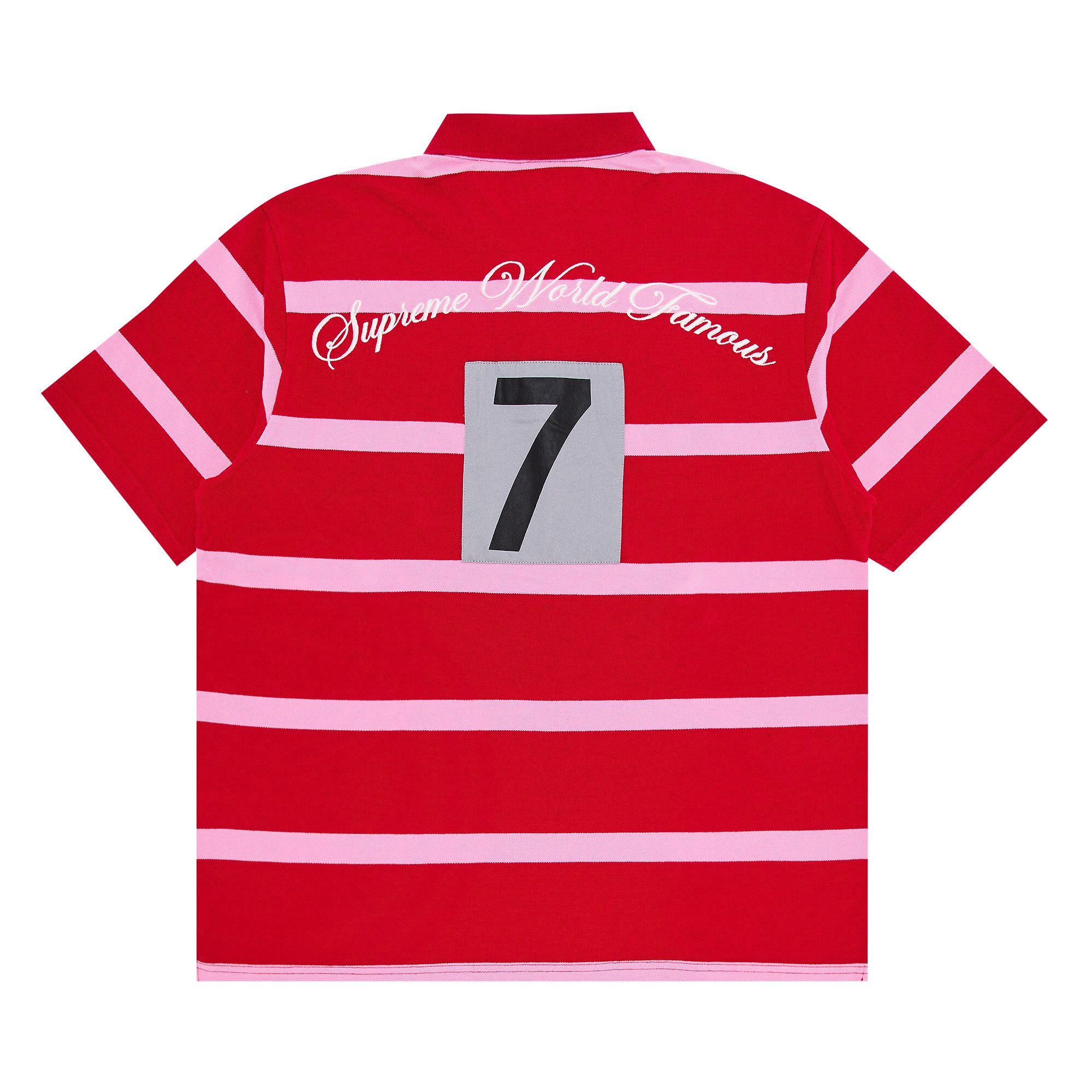 Buy Supreme Cursive Polo 'Red Stripe' - SS25KN91 RED STRIPE