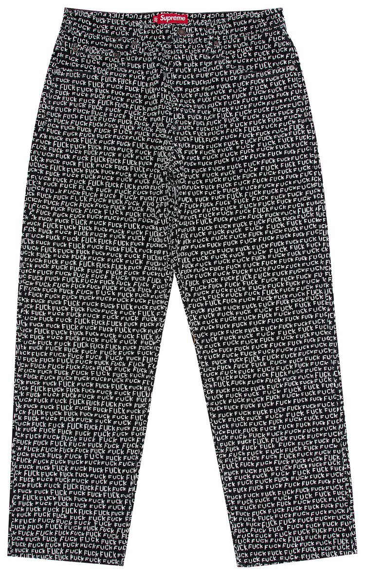 Supreme Fuck Stitch Loose Fit Jean Black