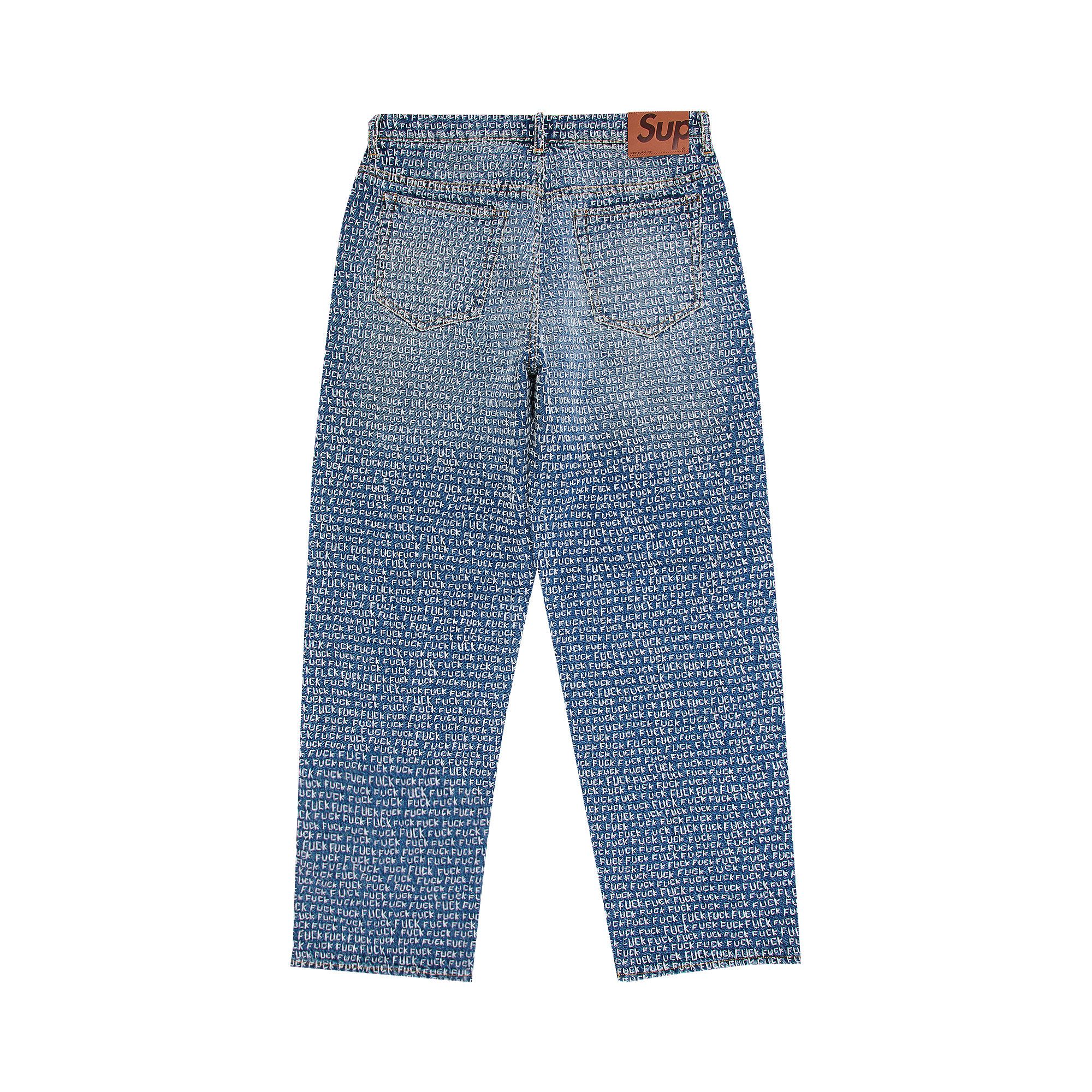 お礼や感謝伝えるプチギフト 'Blue' Jean Fit Loose Stitch Fuck Supreme Buy - BLUE SS25P75 パンツ
