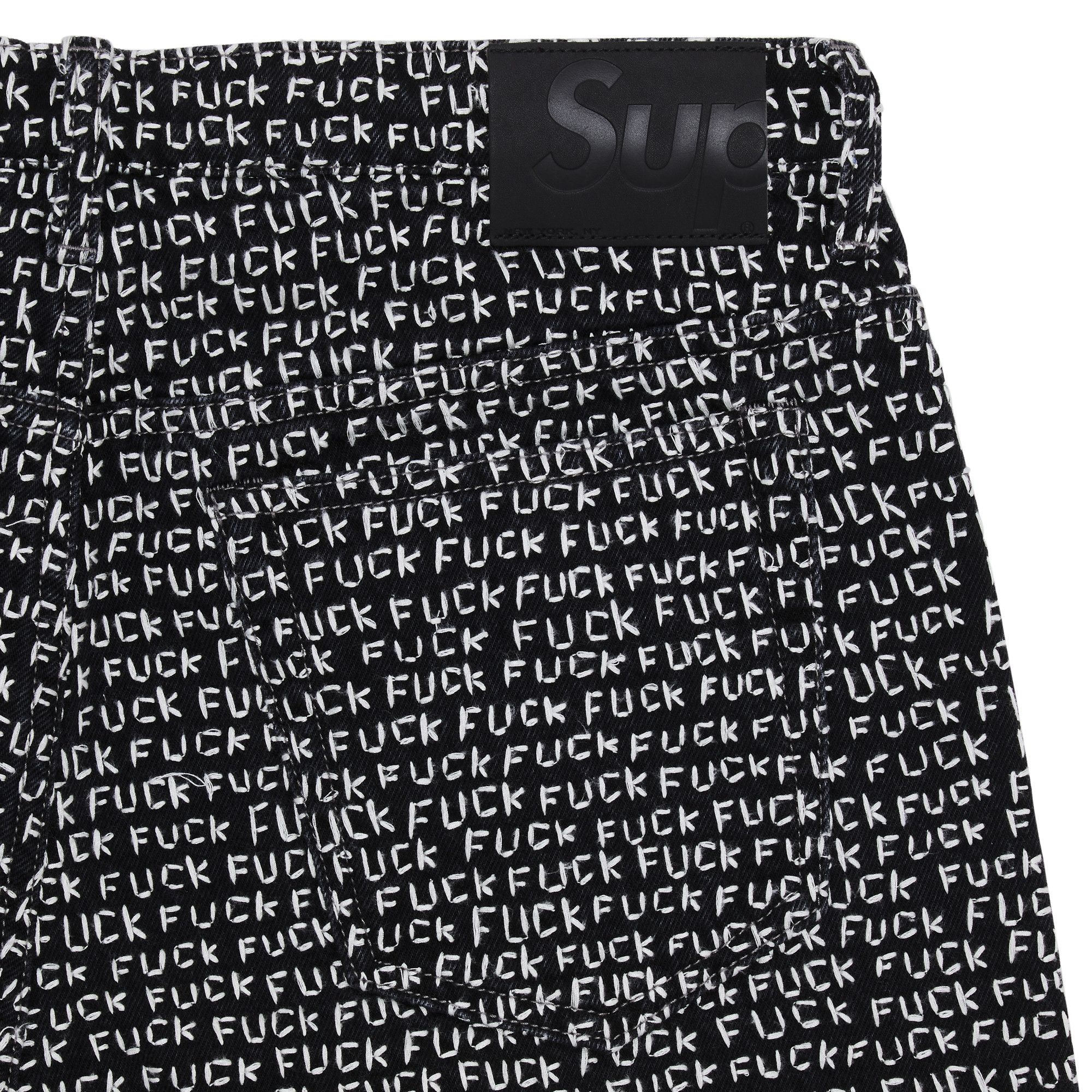 Buy Supreme Fuck Stitch Loose Fit Jean 'Black' - SS25P75