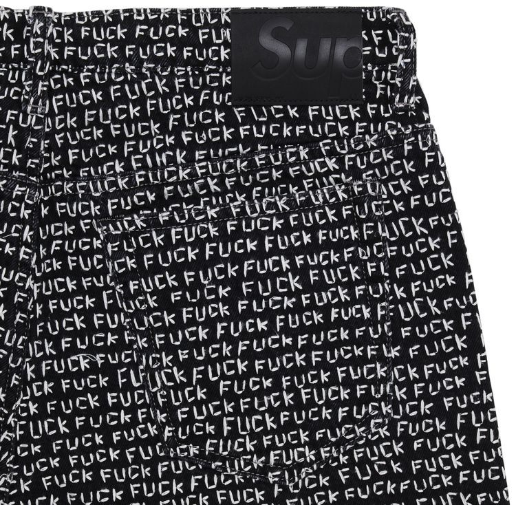 Supreme Fuck Stitch Loose Fit Jean Black