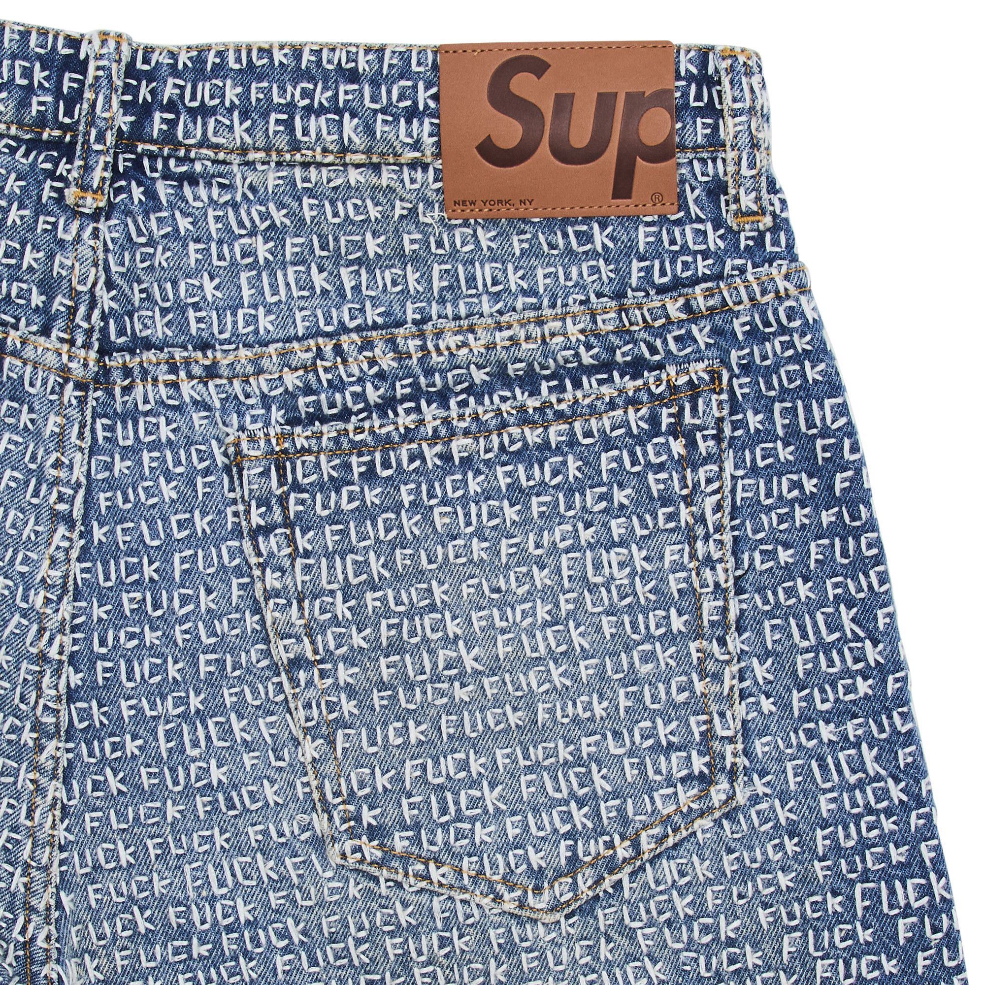 Buy Supreme Fuck Stitch Loose Fit Jean 'Blue' - SS25P75 BLUE