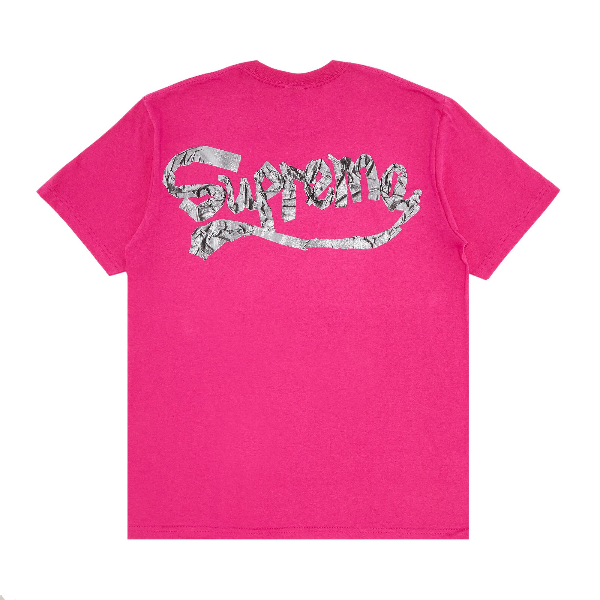 Buy Supreme Tape Tee 'Fuchsia' - SS25T8 FUCHSIA | GOAT