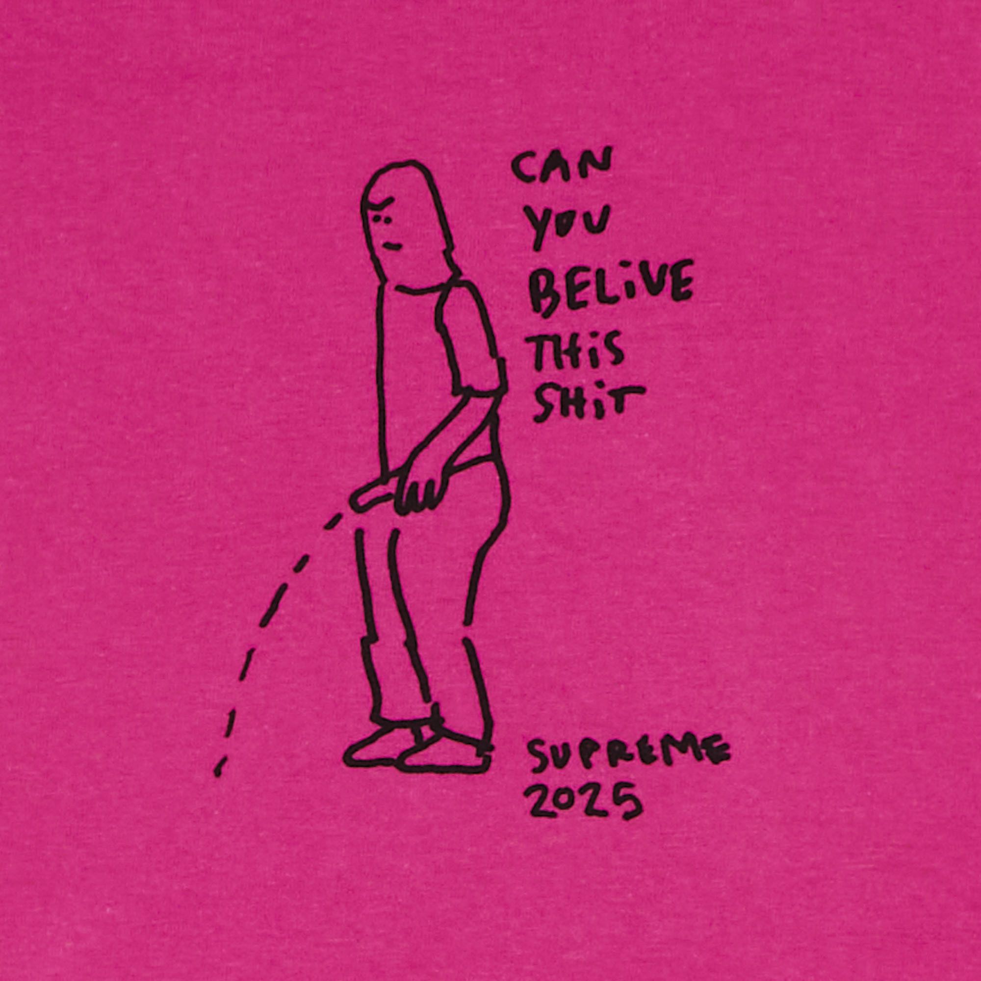 Buy Supreme Piss Tee 'Fuchsia' - SS25T63 FUCHSIA | GOAT DE