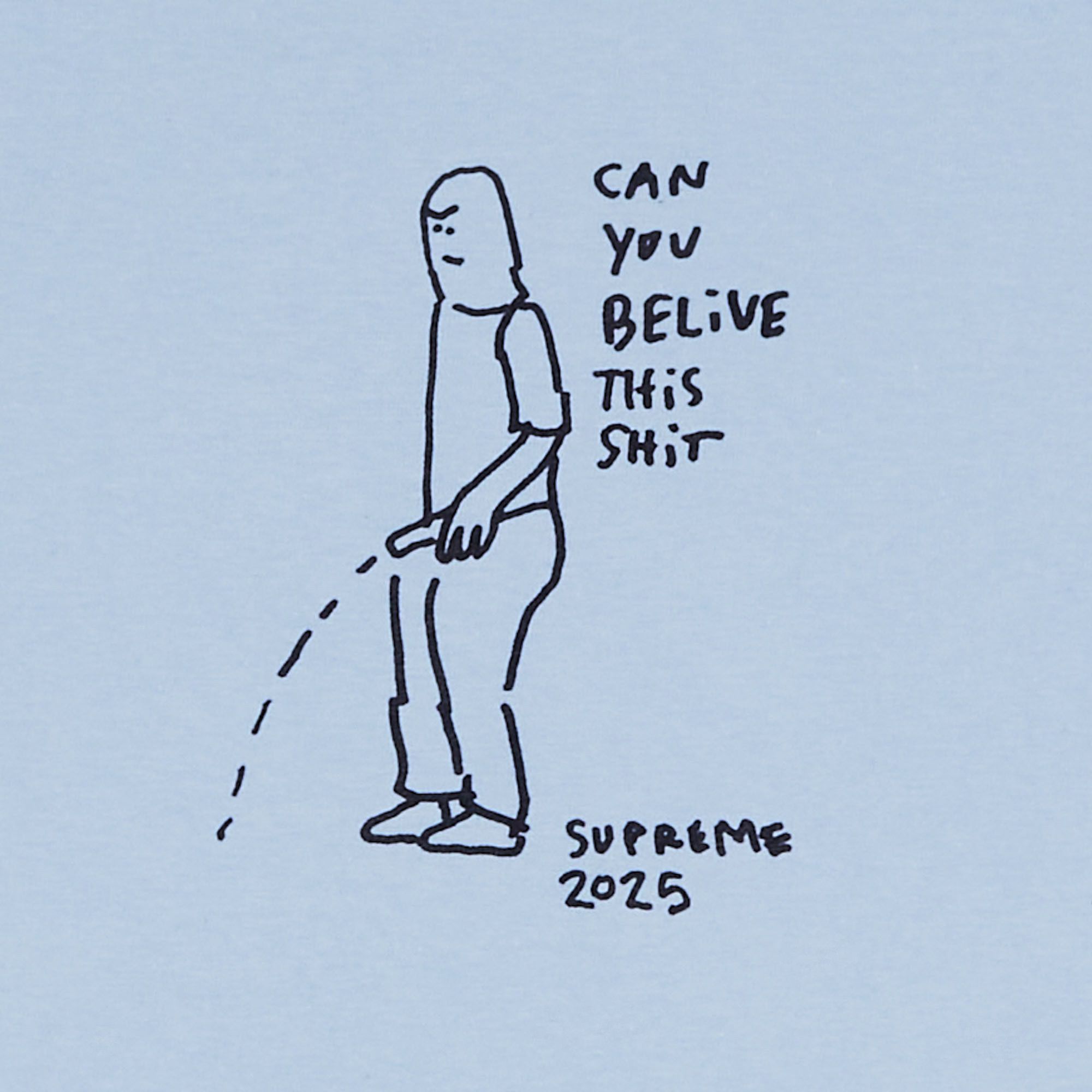 Buy Supreme Piss Tee 'Powder Blue' - SS25T63 POWDER BLUE | GOAT