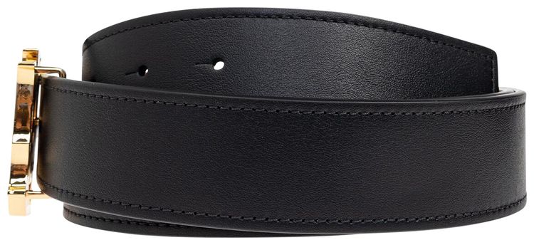 Amiri MA Enamel Belt BlackBrown