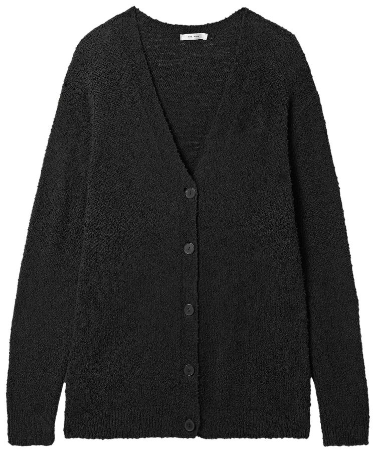 The Row Krystal Cardigan Faded Black