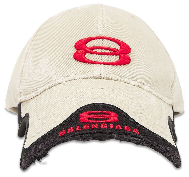 Balenciaga Double Unity Cap BeigeRed