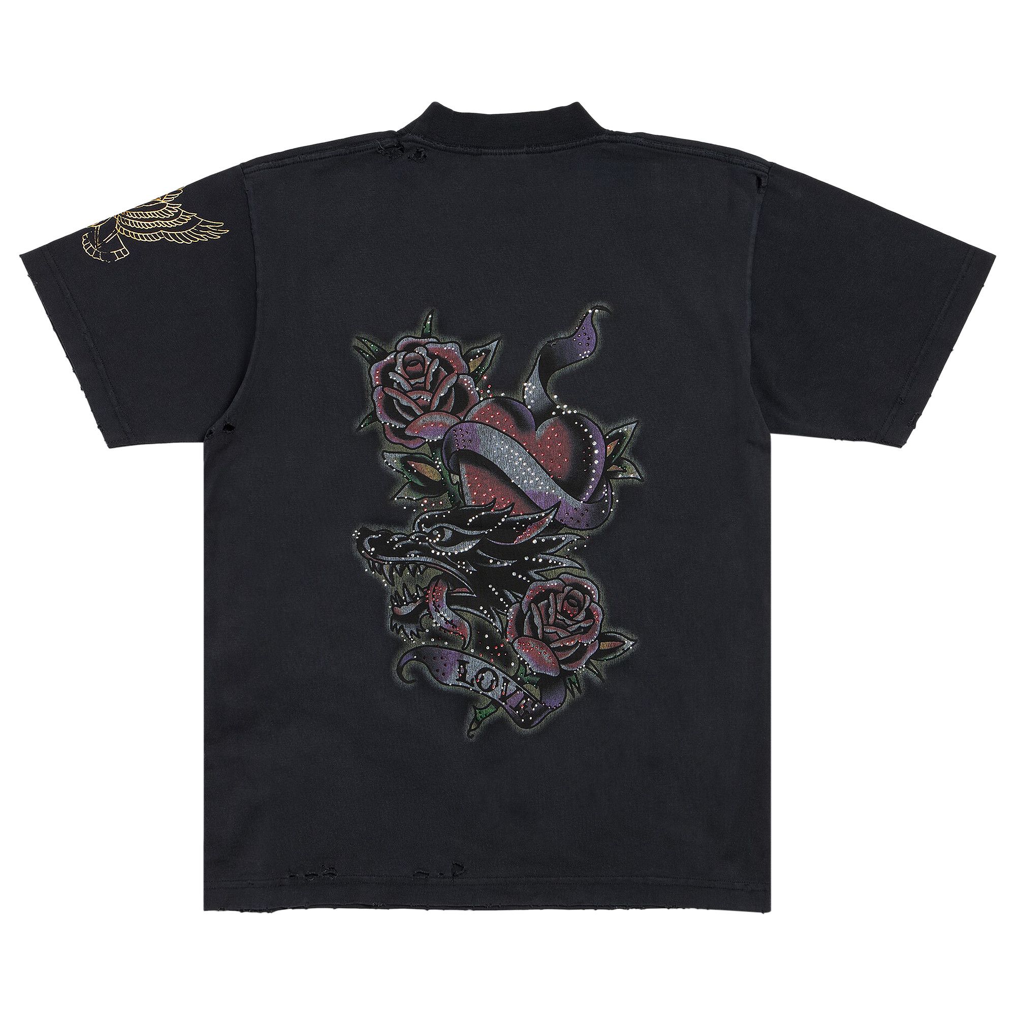 Buy Balenciaga Tacky Tattoo T-Shirt 'Washed Black' - 809122