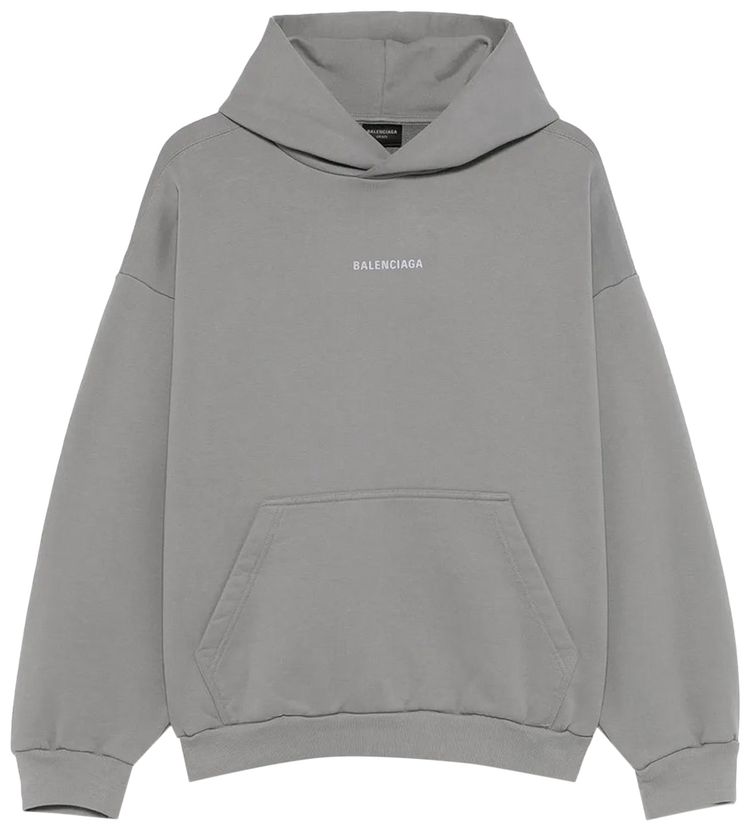 Balenciaga Reflective Logo Hoodie GreyReflective