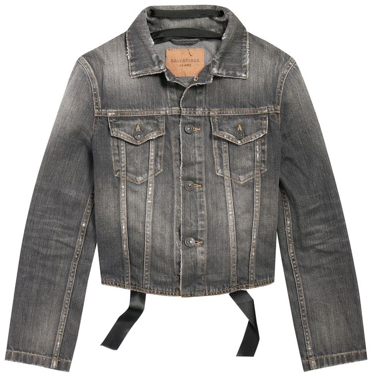 Balenciaga Lace Up Jacket Dark Grey