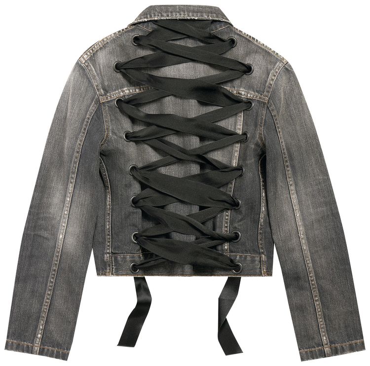 Balenciaga Lace Up Jacket Dark Grey
