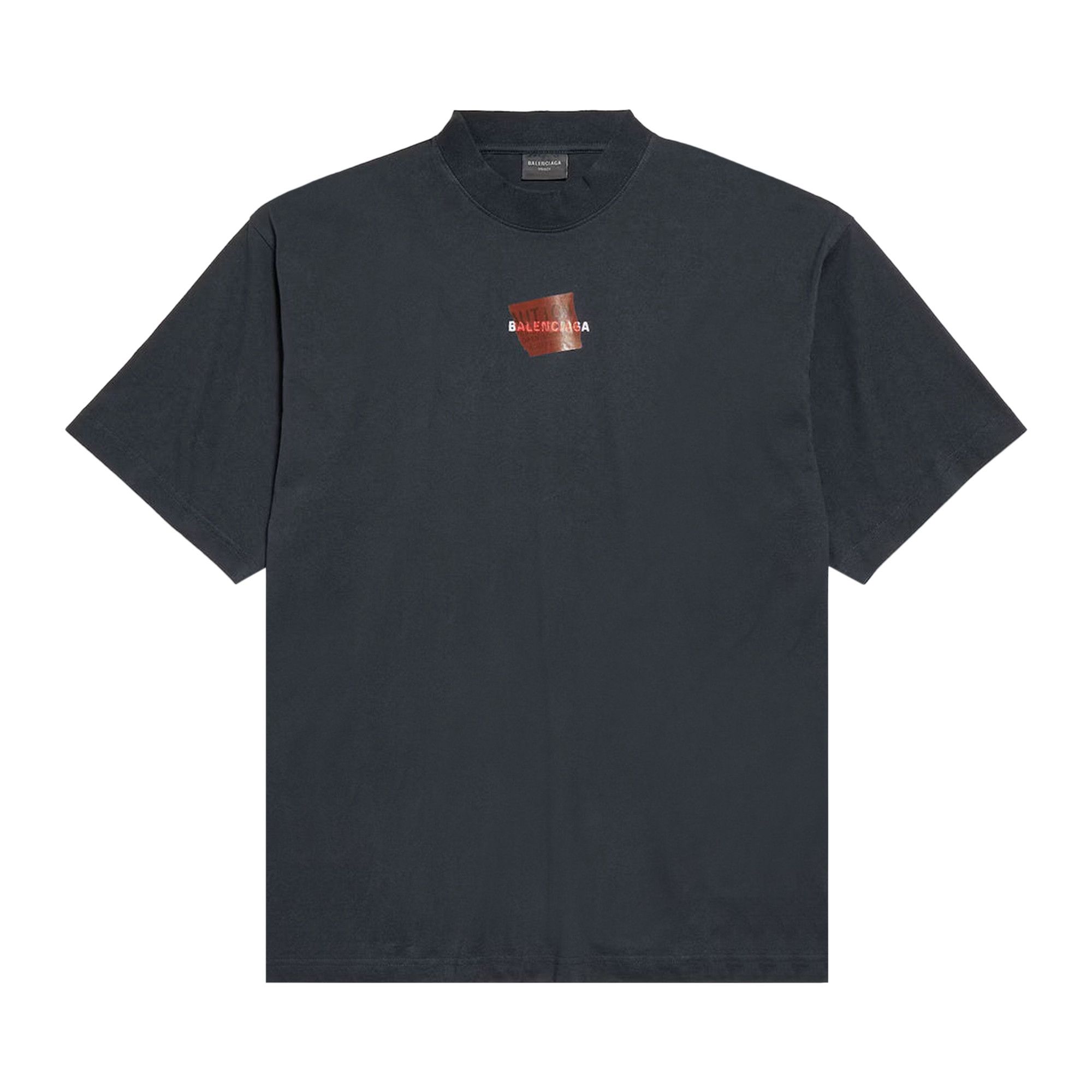 Buy Balenciaga Taped Balenciaga Back T-Shirt 'Faded Black