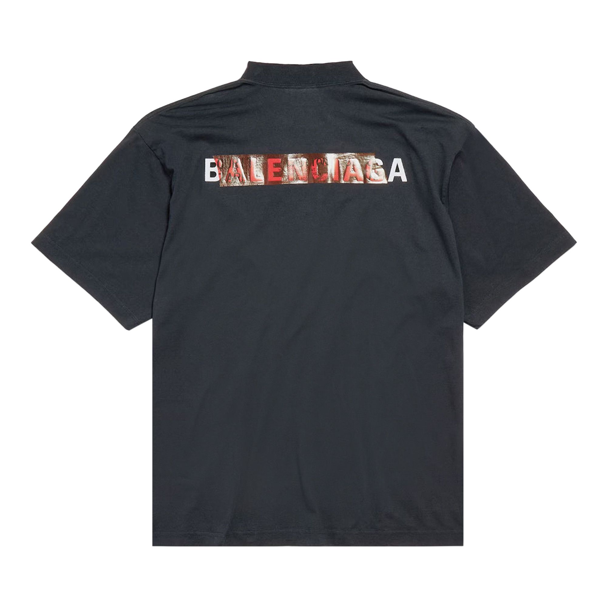 Buy Balenciaga Taped Balenciaga Back T-Shirt 'Faded Black Buy Balenciaga Taped Balenciaga Back T-Shirt 'Faded Black