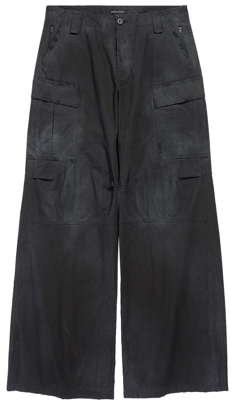 Balenciaga Flared Cargo Pants Black