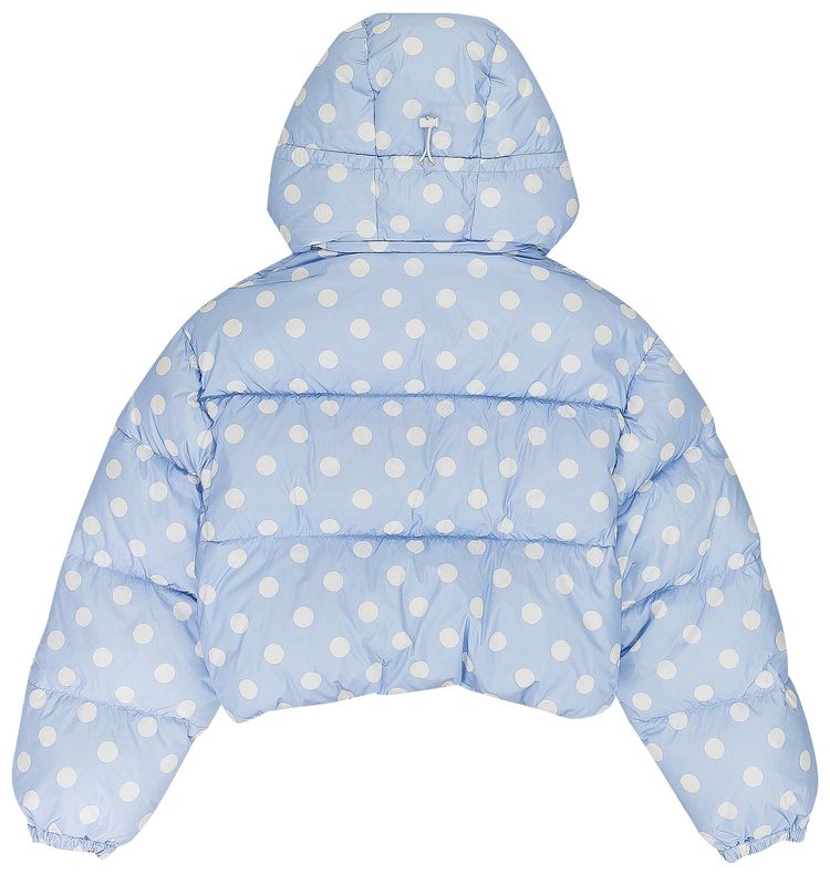Miu Miu Polka Dot Puffer Coat PurpleWhite