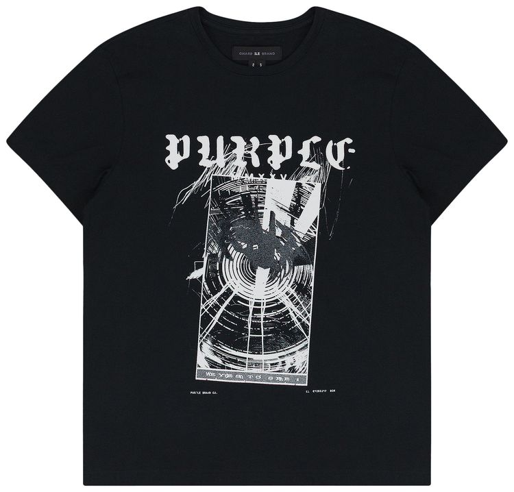 PURPLE BRAND Clean Jersey Short Sleeve Tee Black