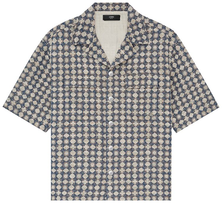 Amiri MA Quad Boucle Camp Shirt Midnight Blue