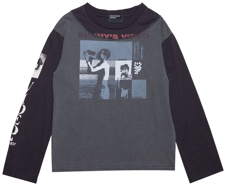 Enfants Riches Deprimes Bennys Video Assemblage Long Sleeve T Shirt Faded Black