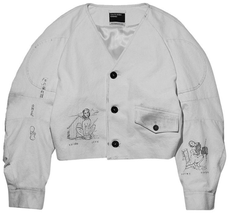 Enfants Riches Deprimes Canvas French Harness Jacket Dirty White