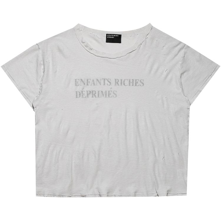 Enfants Riches Deprimes Classic Logo T Shirt Faded White