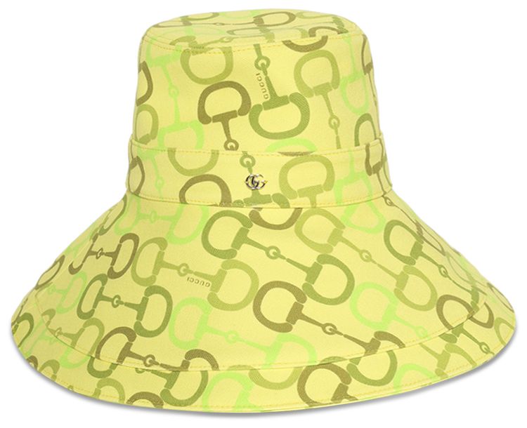 Gucci T Sepang Horsebit Twist Bucket Hat Citron