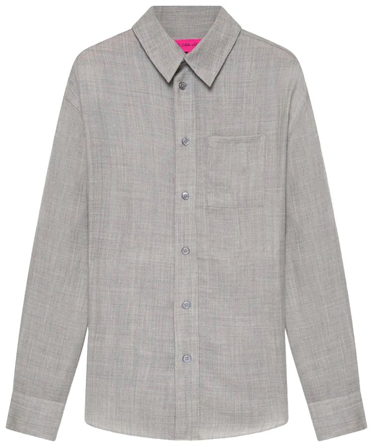 The Elder Statesman Pashmina Big Shirt Silver