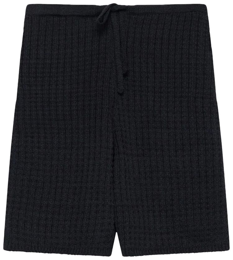 The Elder Statesman Nora Lite Check Ball Short Black