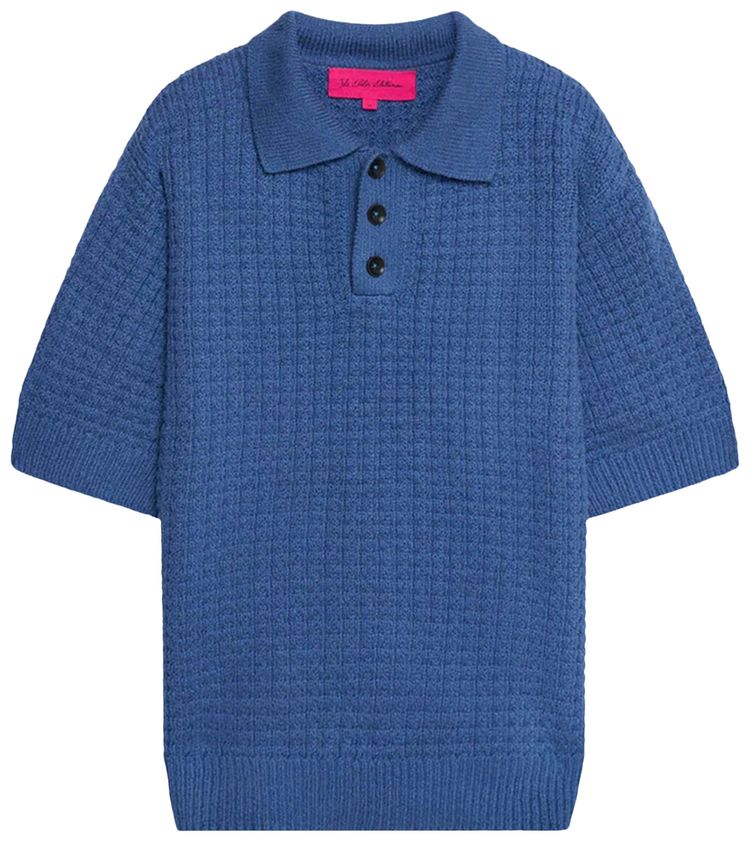 The Elder Statesman Nora Lite Check Polo New Blue