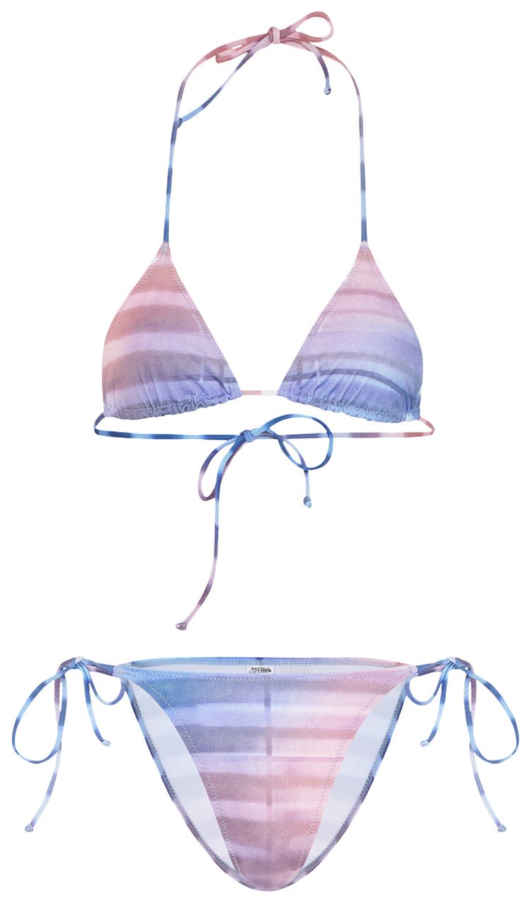Jean Paul Gaultier Air Printed Bikini Set Light BlueBluePeach