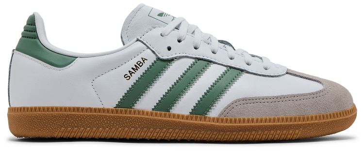 Adidas Samba OG J White Silver Green