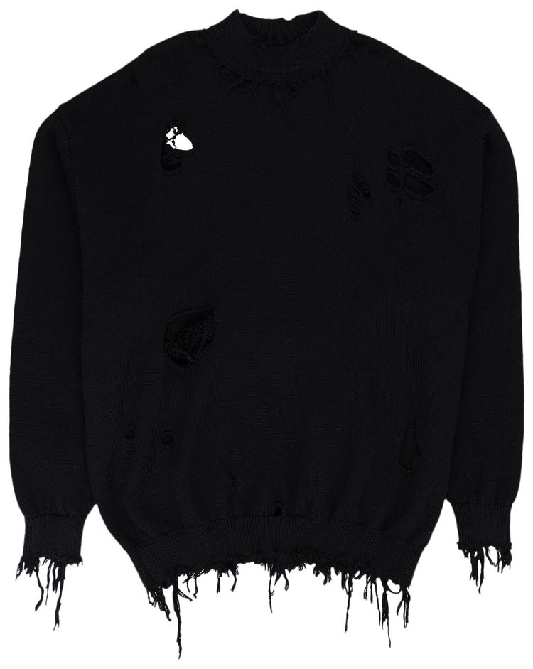 Vetements Destroyed Sweater Sweaters Black