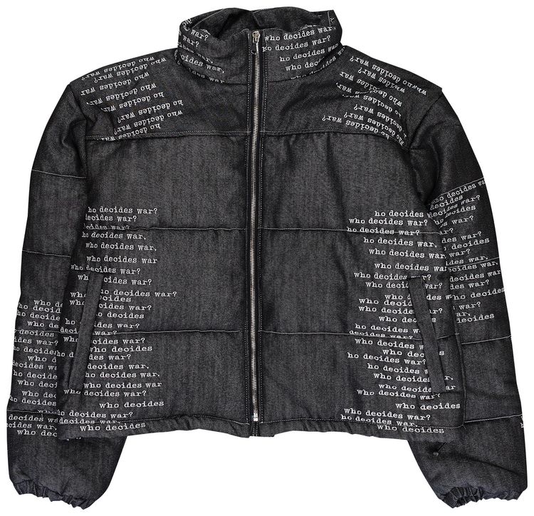 Who Decides War Signature Scripture Puffer BlackWhite