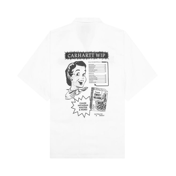 Carhartt WIP Short Sleeve Deli Shirt WhiteBlack