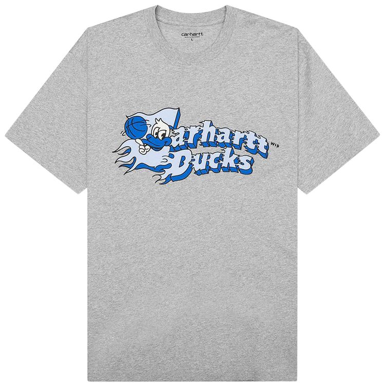 Carhartt WIP Short Sleeve Flaming Ducks T Shirt Grey Heather