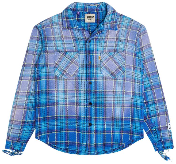 Gallery Dept Marley Flannel Shirt Blue Multicolor