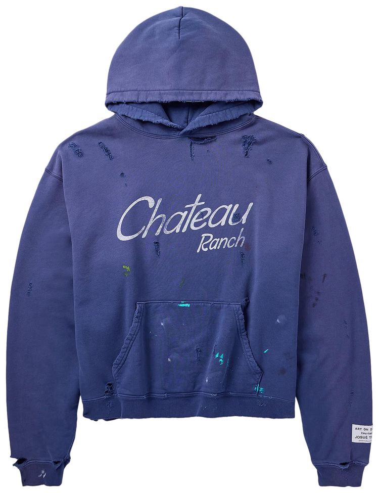 Gallery Dept Distressed Chateau Ranch Hoodie Navy