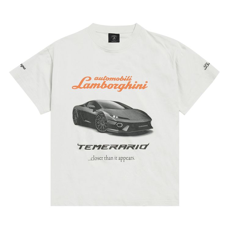 Balenciaga x Lamborghini Graphic T Shirt Dirty White