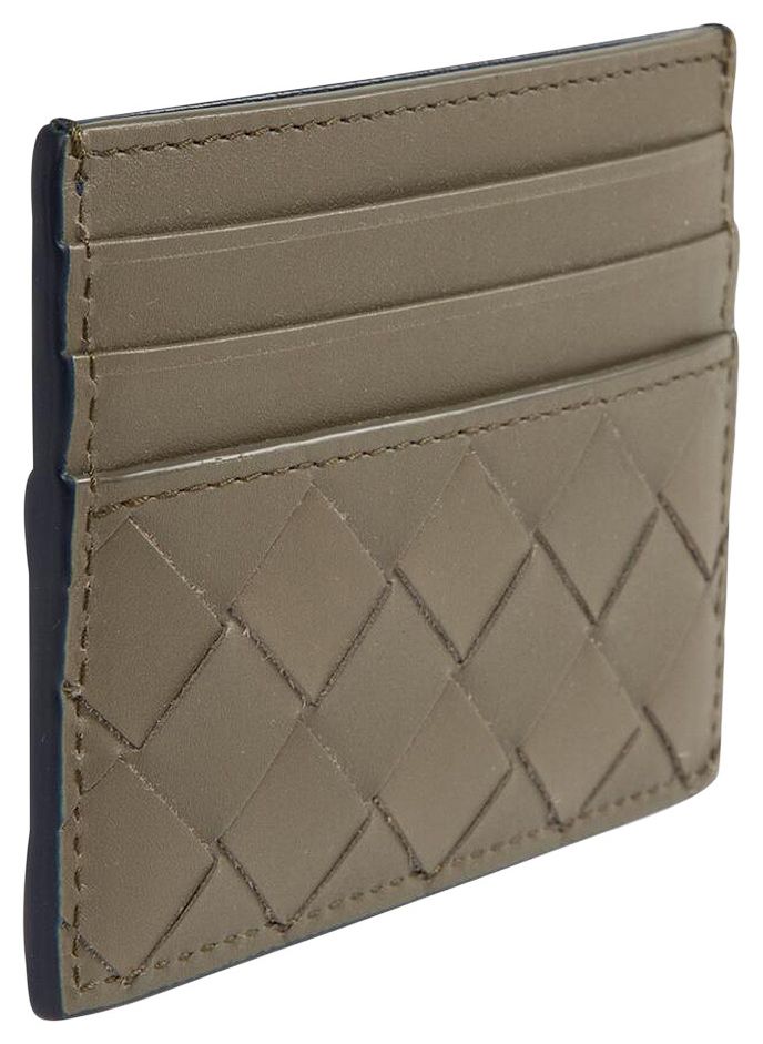 Bottega Veneta Intrecciato Credit Card Case AbyssCypress