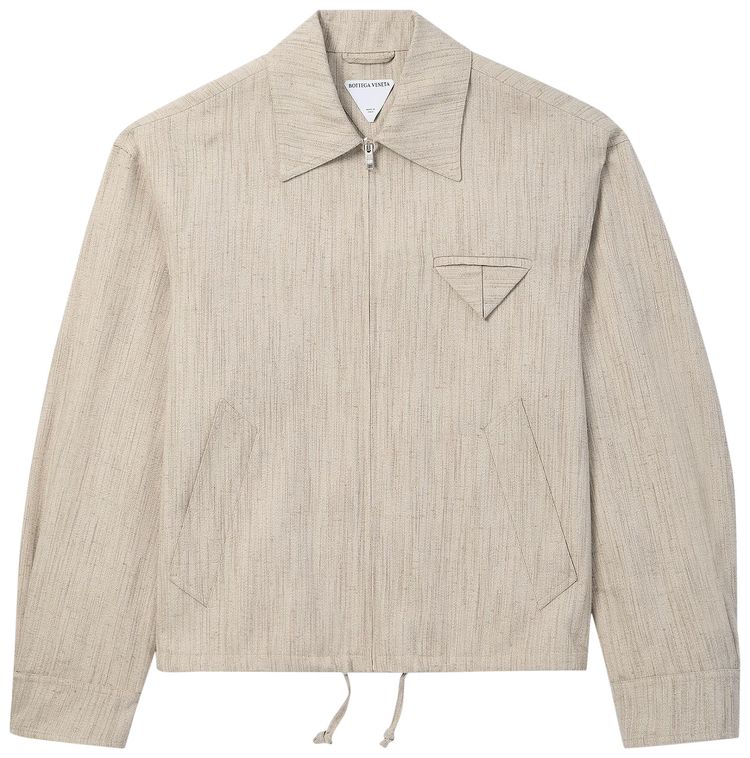 Bottega Veneta Viscose Silk Kimono Blouson Grey Putty