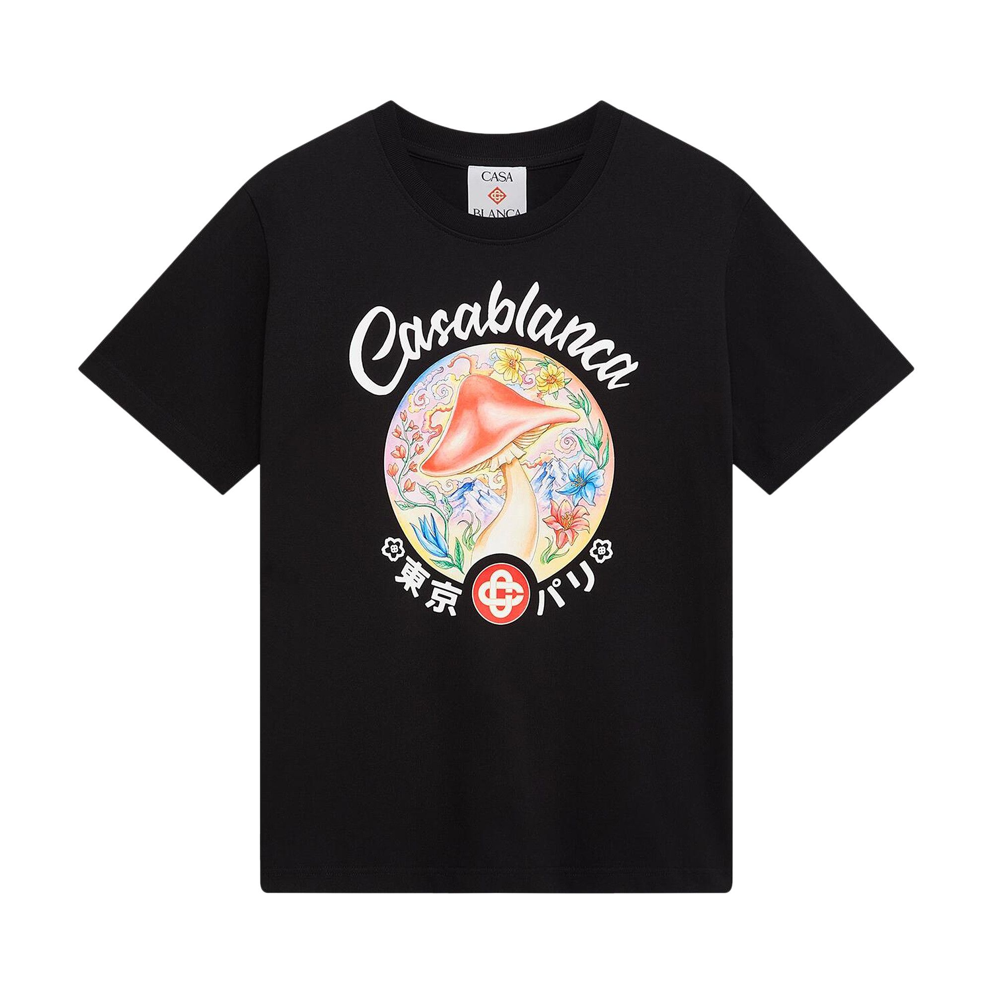 Buy Casablanca Printed T-Shirt 'Mushroom Emblem' - MPF25 JTS