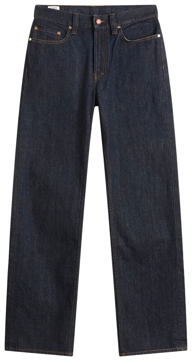Casablanca Selvedge Embroidered Laurel Jeans Indigo