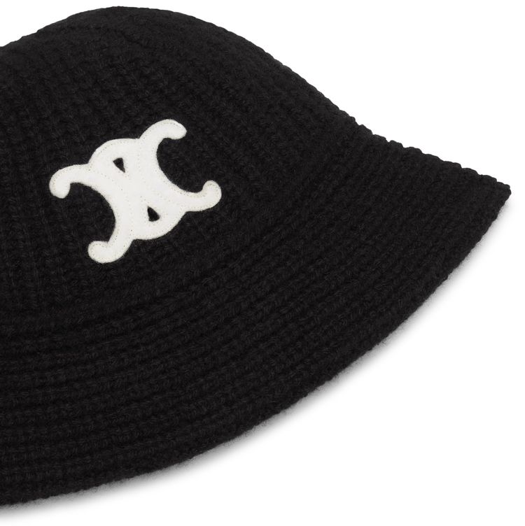 CELINE Embroidered Triomphe Bell Hat Black