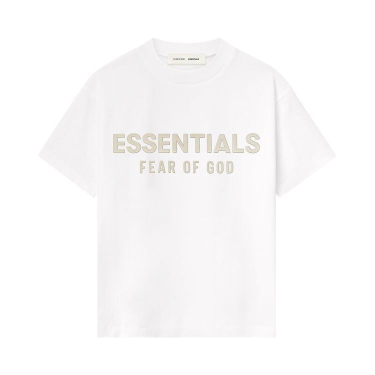 Fear of God Essentials Kids Classic Crewneck T Shirt Cloud White