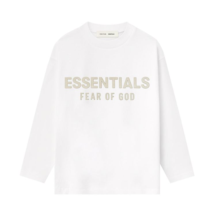 Fear of God Essentials Kids Classic Long Sleeve T Shirt Cloud White