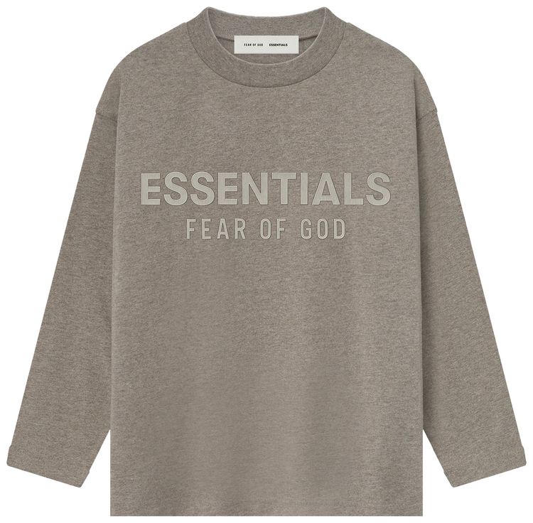 Fear of God Essentials Kids Classic Long Sleeve T Shirt Homestead Heather