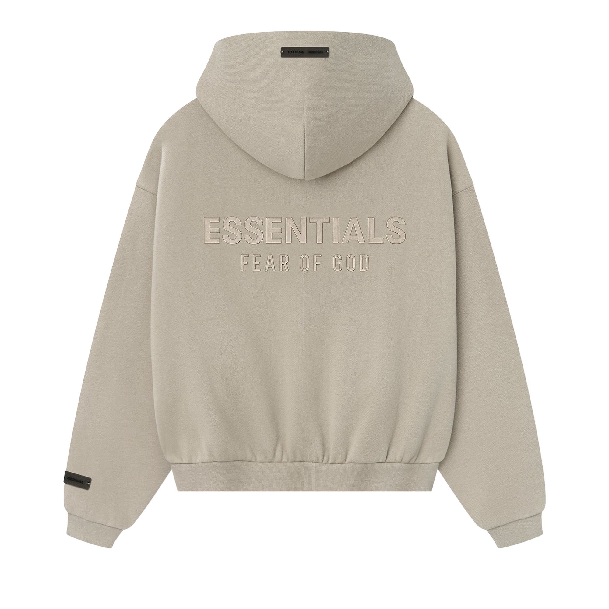 ESSENTIALSパーカー Buy Fear of God Essentials Kids Fleece Zip-Up Hoodie 'Timber