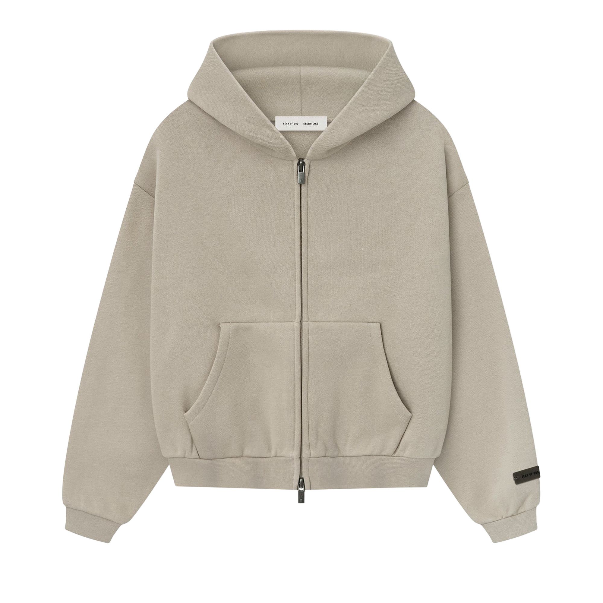 Buy Fear of God Essentials Kids Fleece Zip-Up Hoodie 'Timber