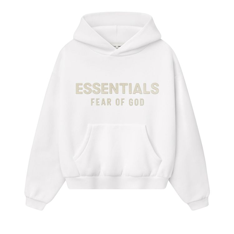 Fear of God Essentials Kids Fleece Hoodie Cloud White